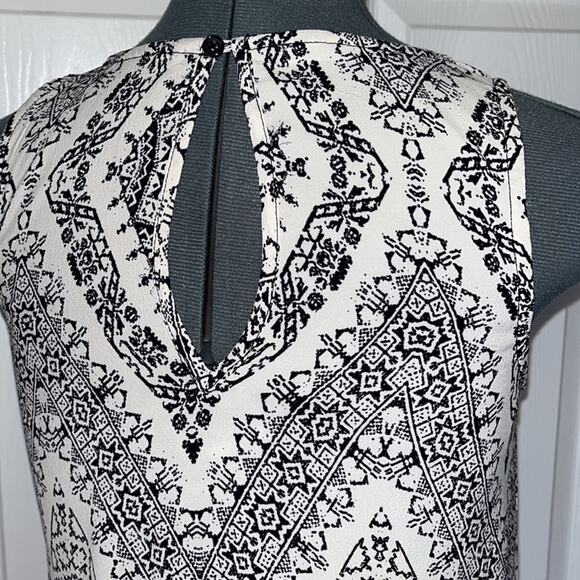 Maurices mini slip dress Crochet hem black & cream sleeveless Women's size XS - Picture 7 of 8